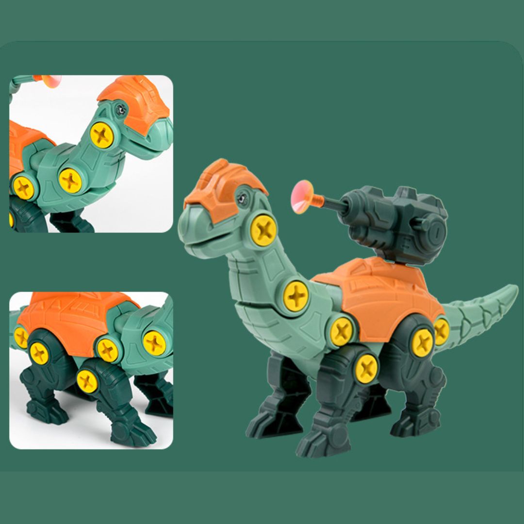 Dinosaur Screw Set with Suction Cup Cannon