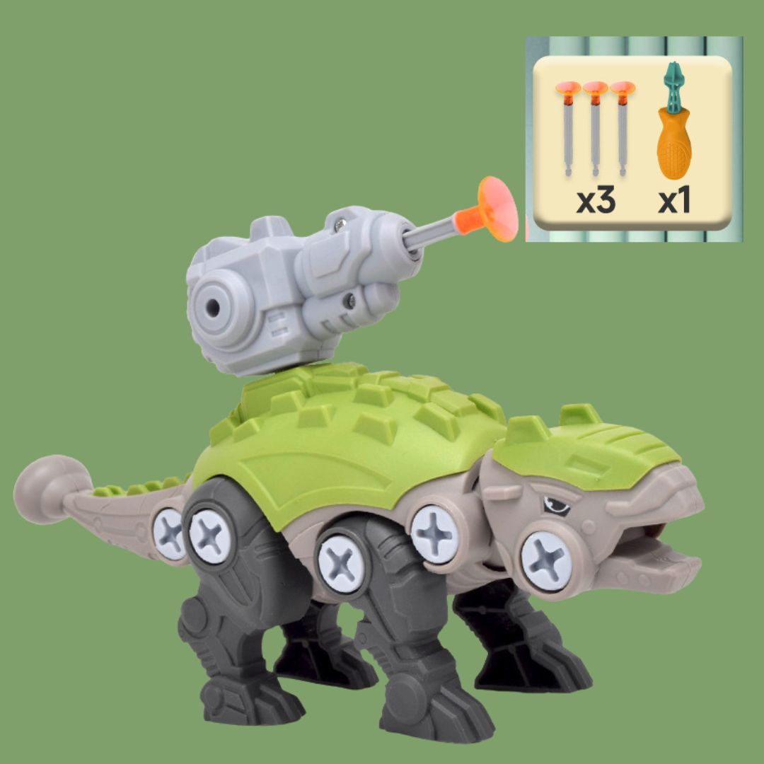 Dinosaur Screw Set with Suction Cup Cannon