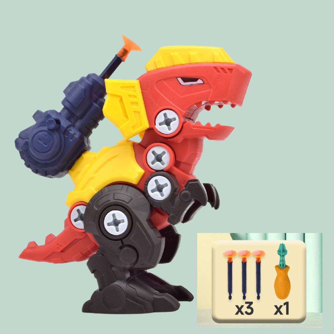 Dinosaur Screw Set with Suction Cup Cannon